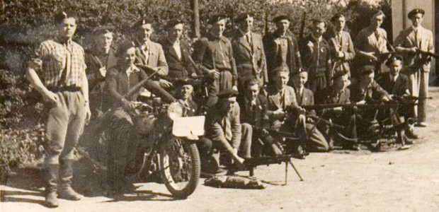 Medlemmer af modstandsbevægelsen 5. maj 1945.