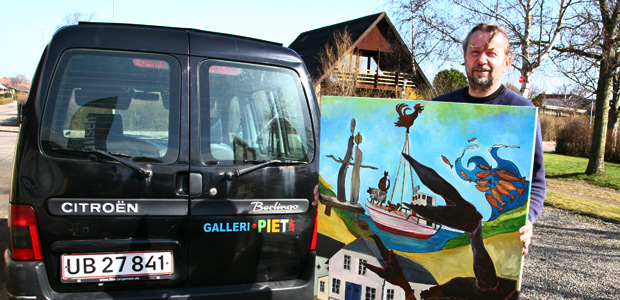Billedkunstner Piet Pedersen er blandt udstillerne i Kunst i Bådhuset. Foto: Ejgil Bodilsen