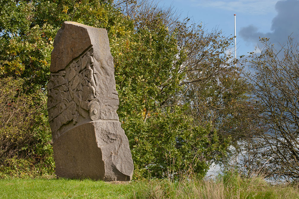 Stenen ved Husby Hole til minde om bondeoprøret