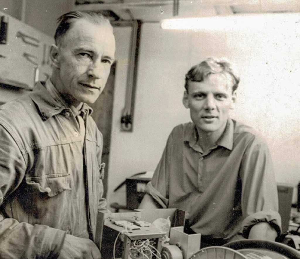 Makkerparret Jørn Rødbro og Richardt Haastrup, som i 1970 opfandt den første Migatronic-svejsemaskine