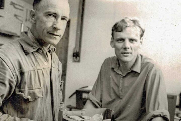 Makkerparret Jørn Rødbro og Richardt Haastrup, som i 1970 opfandt den første Migatronic-svejsemaskine